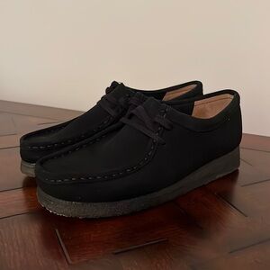 Clarks Wallabees Black Suede shoes size 9 NEW 26101112